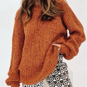 Verge Girl Cozy Oversized Knit Sweater, Womens Size M, Lagenlook Boho Coastal